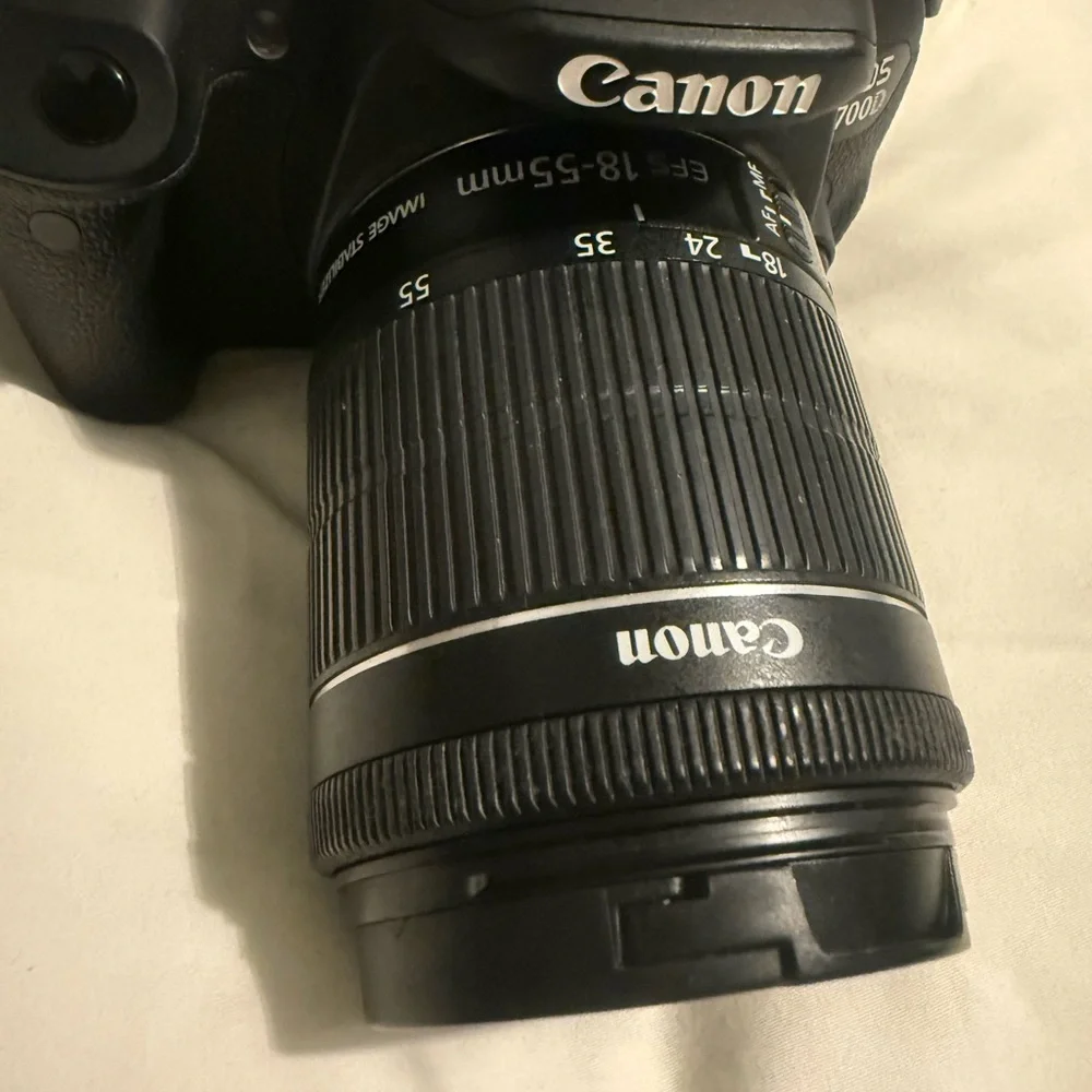 Canon Black DSLR Camera with Bag and Lenses